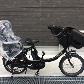 地域限定送料無料　ヤマハ　キッスミニ　アン　三人乗り　新基準　20インチ　子供乗せ　12,3AH　黒　ギュットミニ　アンジェリーノ　神戸市　電動自転車