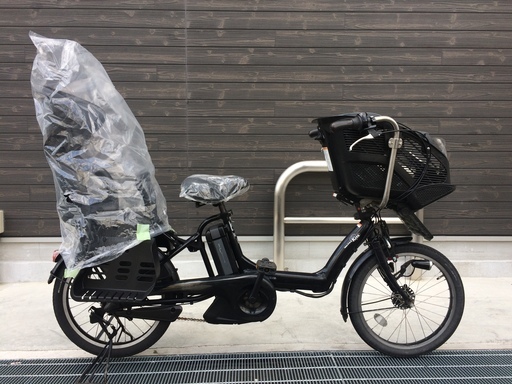 地域限定送料無料　ヤマハ　キッスミニ　三人乗り　新基準　20インチ　子供乗せ　黒　ギュットミニ　アンジェリーノ　神戸市　電動自転車