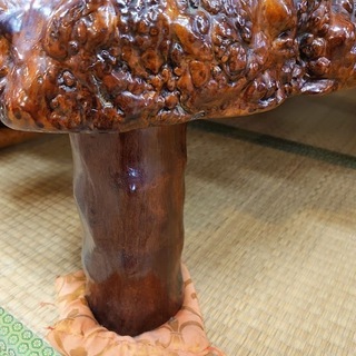 【店舗同時販売中】一枚板　瘤杢座卓　大型