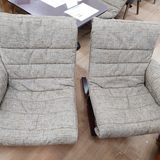 【店舗同時販売中】富士ファニチァ　片肘付き椅子2脚セット　アージオ