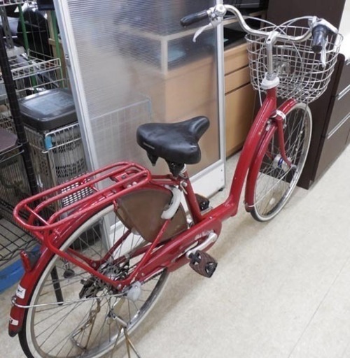 自転車 26インチ ブリヂストン 切替付き 赤 ペイペイ対応 札幌市西区西野