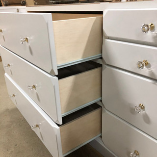 新品120サイズローチェストWH色