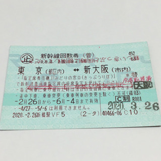 ギフト新幹線　回数券　東京 新富士　新幹線チケット 鉄道乗車券
