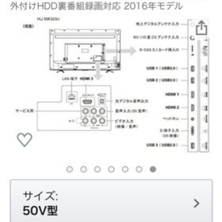 値下げしました。29日まで！ ハイセンス 50インチ 4k 美品