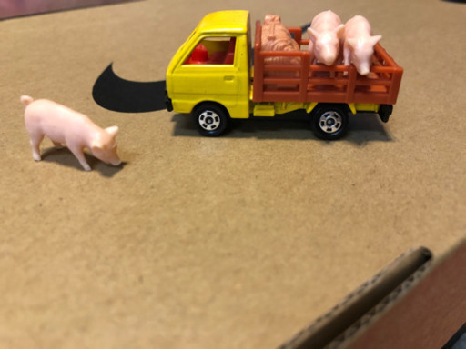 絶版！！家畜運搬車　豚3匹