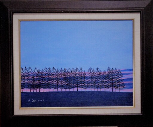 ★美瑛・夕方のマイルドセブンの丘・谷村一男作・肉筆油彩画・F6・新品額付