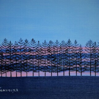 ☆美瑛・夕方のマイルドセブンの丘・谷村一男作・肉筆油彩画・F6・新品額付