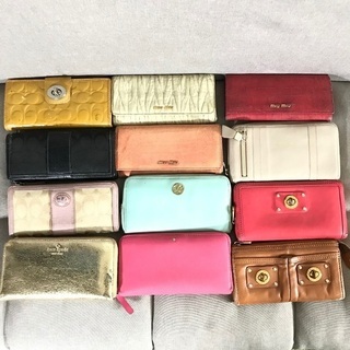 中古ブランド財布12コSETで10000円COACHシーバイクロエフェラガモmiumiu