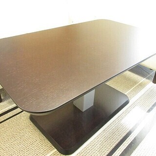 【美品】木製 ダイニングテーブル 無段階 昇降式テーブル 120...