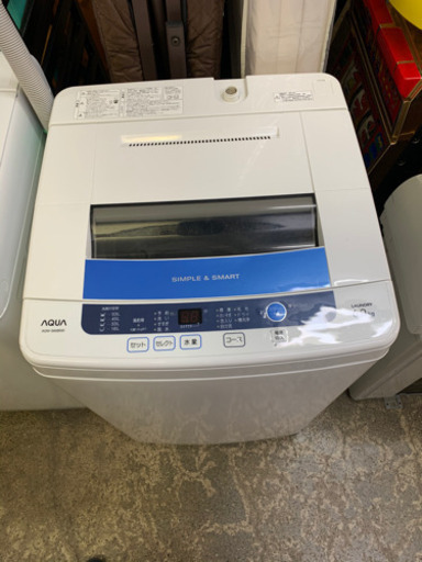 ★14年製 ハイアール アクア 簡易乾燥機能付き 全自動洗濯機 6.0kg AQW-S60B