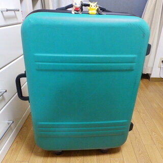スーツケース　青緑色　鍵2個付　無料