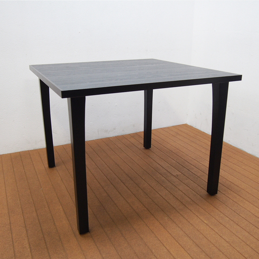 【良品】PROCEED プロシード ダイニングテーブル 90cm 正方形 オフィス家具 新品7万円 黒 (AA95)