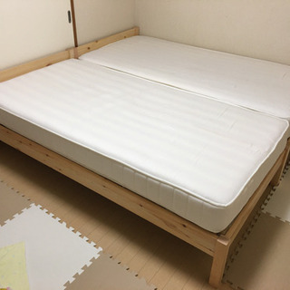 無印良品　シングルベッド+マット×2セット