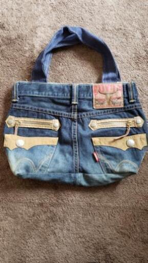 ハンドメイドバック横43センチ縦27センチジーパン生地 るいママ 東久根別のバッグ トートバッグ の中古あげます 譲ります ジモティーで不用品の処分