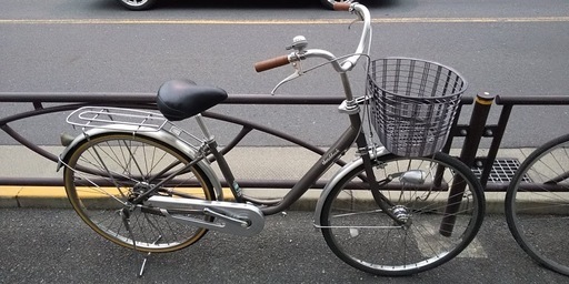 ★リサイクル＜中古車＞・ブリヂストン・26インチ・U型ホームサイクル・シングルギヤ・LEDオートライト・茶色
