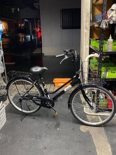 24インチ　子供用自転車　LEDオートライト　ブラック　美品