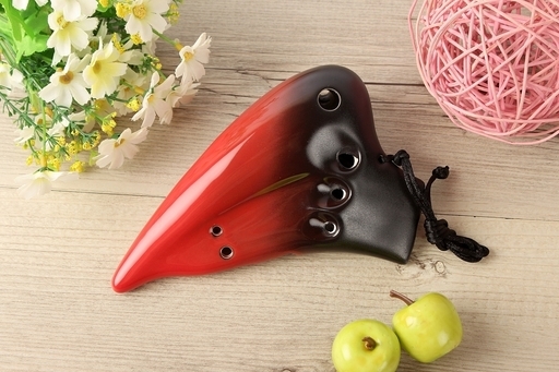 TNG オカリナ 楽器 [ 12穴 / トリプル/アルト/C調/レッド ] AC (運指表