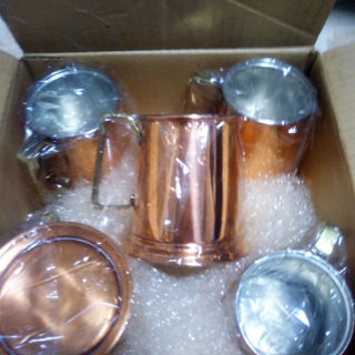 銅製品　ビアグラス　大5個小2個