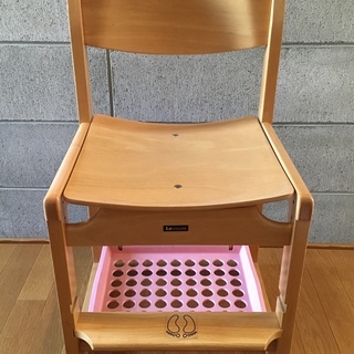 【組立式】 学習椅子 木製 高さ調節三段階