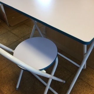 白 机 椅子 テーブル&イス セット