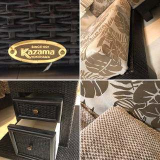 ☆お取引予定【オーダー品約45万】KAZAMA ソファーダイニングセット