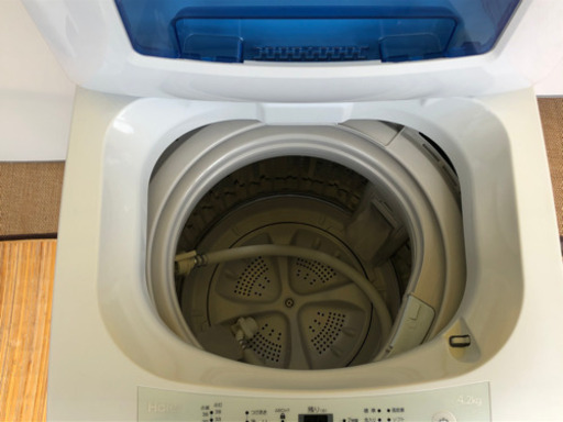 【リサイクルサービス八光　田上店　安心の3か月保証　配達・設置OK】ハイアール 4.2kg 全自動洗濯機 ホワイトHaier JW-K42K-W