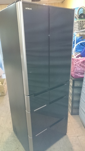 日立（HITACHI）6ドアノンフロン冷凍・冷蔵庫 R-G4800D　2014年製　真空保存で鮮度と栄養素を守る「真空チルド」