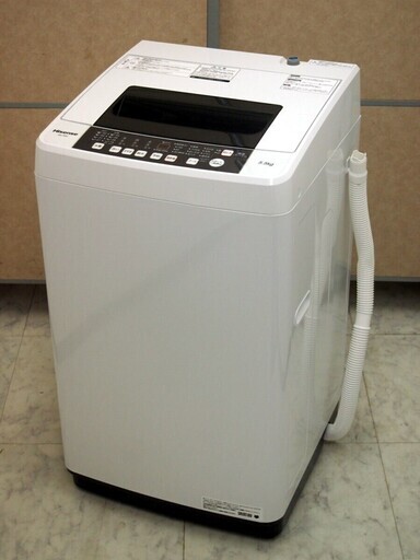 美品 ハイセンス 5.5kg 全自動洗濯機 HW-T55C 簡易乾燥機能付き スリム幅 ☆2019年製