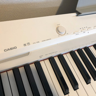 【美品】CASIO 電子ピアノ PX-135WE ホワイト【スタ...