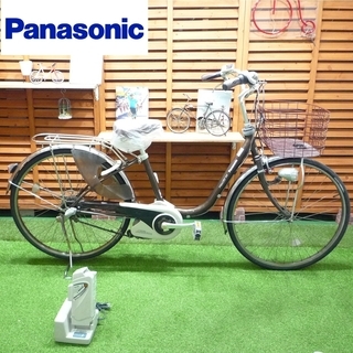 電動自転車 パナソニック 26インチ 新基準 ビビ デラックス サドル新品