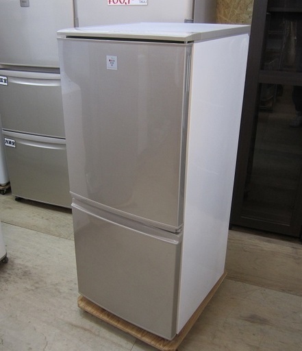 【販売終了しました。ありがとうございます。】SHARP　2ドア　137L　冷凍冷蔵庫　SJ-PD14Y　2014年製　中古品　/　プラズマクラスター搭載
