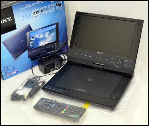 美品 SONY ソニー BDP-SX910 ポータブルブルーレイディスク BD,DVDプレーヤー 9V型 2017年製 中古