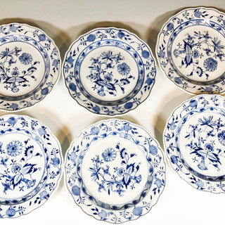 【貴重】マイセン　ブルーオニオンプレート！　21.5cm　6枚セット