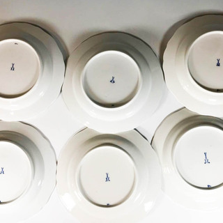 【貴重】マイセン　ブルーオニオンプレート！　21.5cm　6枚セット