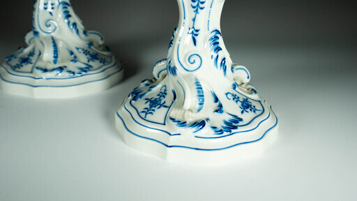 【レア】状態トップクラス　マイセン　ペア　キャンドルホルダー レア】状態トップクラス マイセン ペア キャンドルホルダー