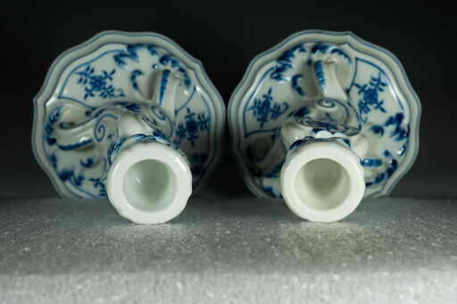 レア】状態トップクラス マイセン ペア キャンドルホルダー