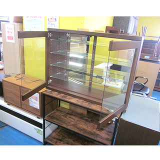 札幌【LED照明付き コレクションケース】幅110cm 組立て済み