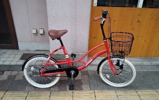 APRES MID[アプレミディ]20吋コンパクト自転車 シングル/レッドｘブラック