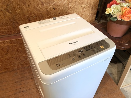 【管理KRS188】Panasonic 2016年 NA-F60B09 6.0kg 洗濯機