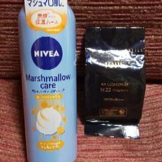 IOPEクッションファンデーション&NIVEAマシュマロボディムース。