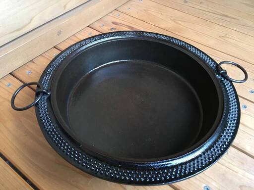 南部鉄 ぶんぶく茶がま風 すき焼き鍋 実用品 高級南部鉄器　岩鋳  丸型 大 25ｃｍ 日本製 IH使用可