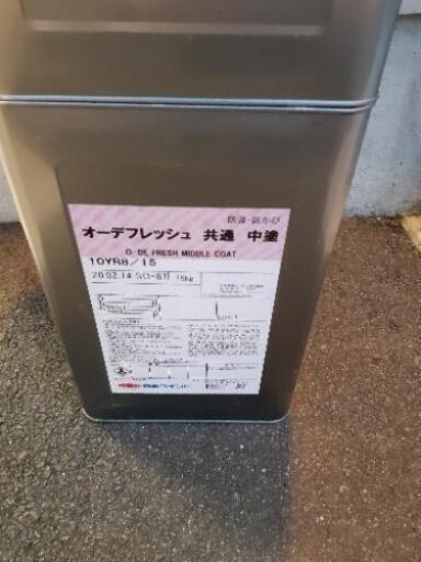外壁水性フッ素上塗り塗料(オーデフレッシュF100Ⅲ) 10YR8/15 黄色 中