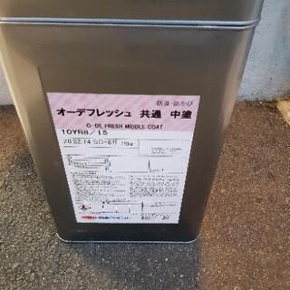外壁水性フッ素上塗り塗料(オーデフレッシュF100Ⅲ) 10YR8/15 黄色 中