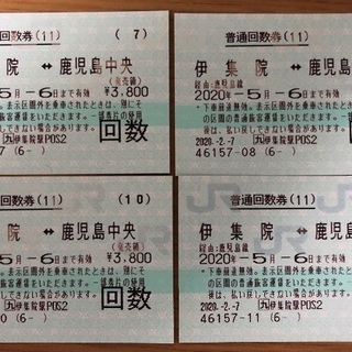 伊集院⇆鹿児島中央　JRチケット
