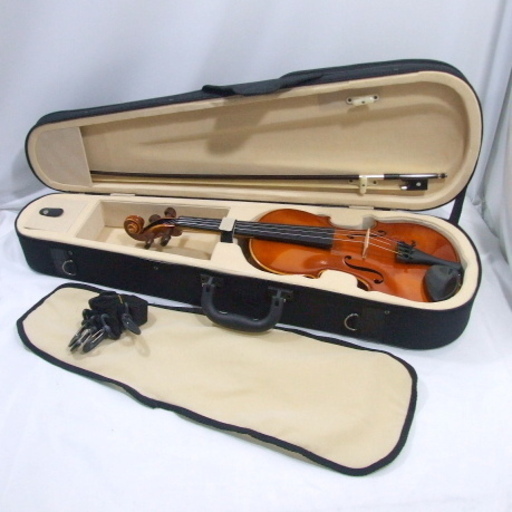 メンテ済み 分数 3/4 GLAESEL SHOP ドイツ製 バイオリン Stradivarius タイプ 1986年 未使用弓 アジャスター内蔵テールピース 愛知県清須市 手渡し 全国発送対応 中古バイオリン