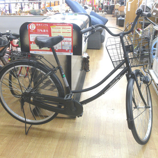 26インチ 自転車 ママチャリ 切替なし 荷台 カゴ カギ付き ブラック 札幌 豊平区 西岡店