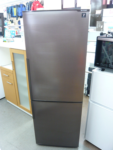 シャープ 271L 2ドア冷蔵庫 2018年製 200Lクラス ブラウン SDJ-PD27D　西岡店