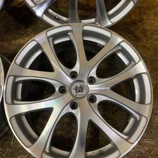 LEHRMEISTER レアマイスター 社外ホイール 18インチ 4本 7.5J5HPCD114.3+48 クラウン マークX等　(VHE48) クレジットカード QR決済可能