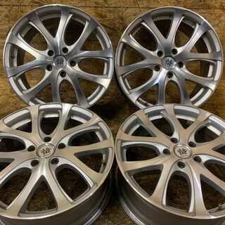 LEHRMEISTER レアマイスター 社外ホイール 18インチ 4本 7.5J5HPCD114.3+48 クラウン マークX等　(VHE48) クレジットカード QR決済可能