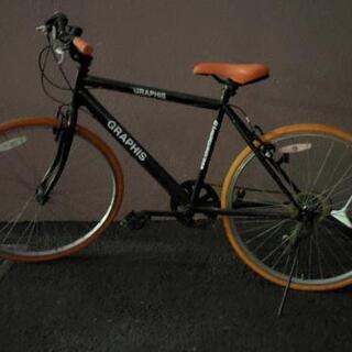 【受取者確定】クロスバイク　黒×オレンジ　自転車